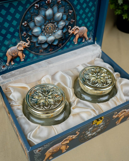 Decorative 2 Jar Dry Fruit Box - WL5449