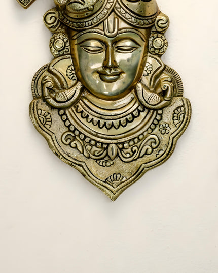 Brass Shreenathji Wall Hanging - 11 inch - WL5453