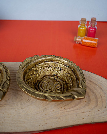 Brass Diya - Set of 2 - 3 inch - WL5455