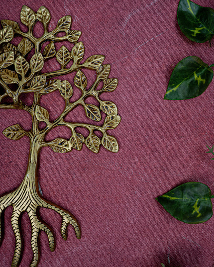 Brass Kalpavriksha Tree with Root - 8 inch - WL5457