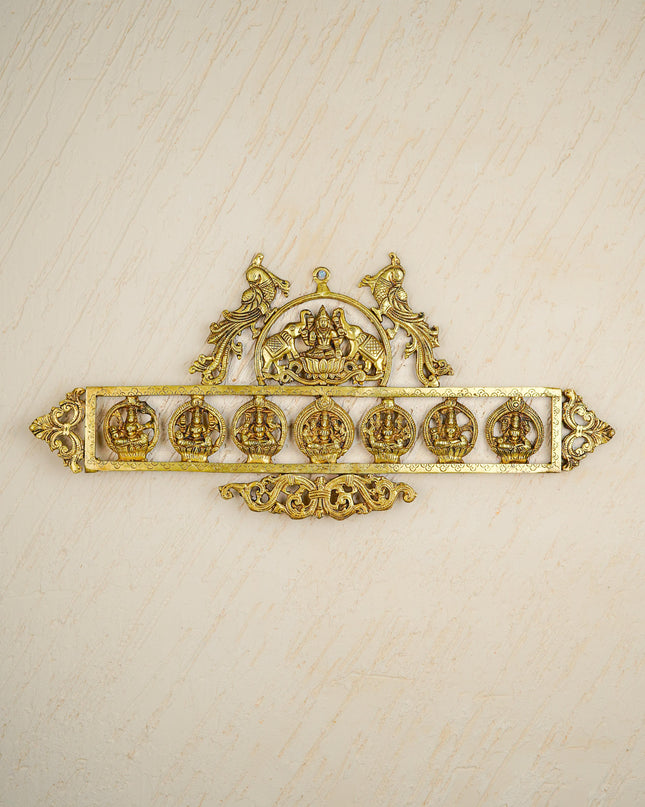 Brass Ashtalakshmi Wall Hanging - 11 inch - WL5461