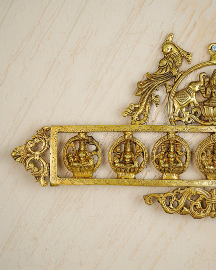 Brass Ashtalakshmi Wall Hanging - 11 inch - WL5461