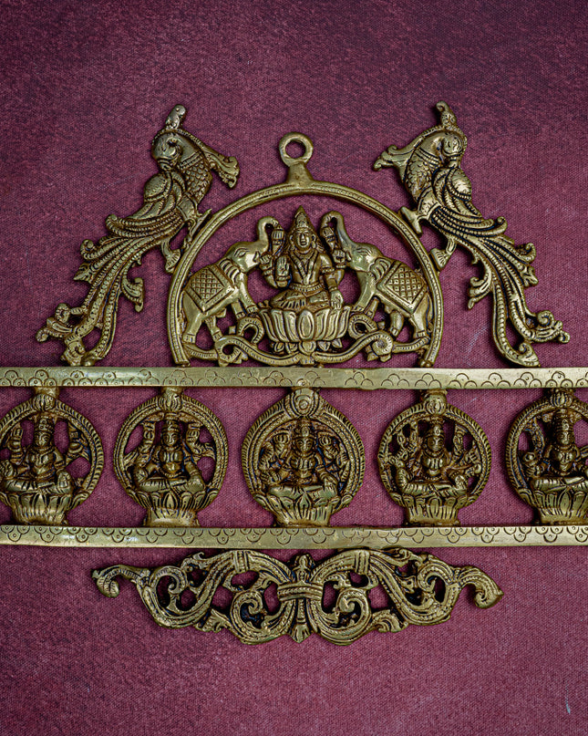 Brass Ashtalakshmi Wall Hanging - 11 inch - WL5461