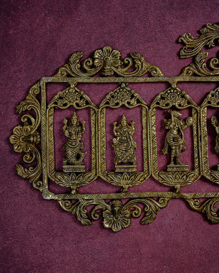 Brass Dasavatharam Wall Hanging - 36 inch - WL5462