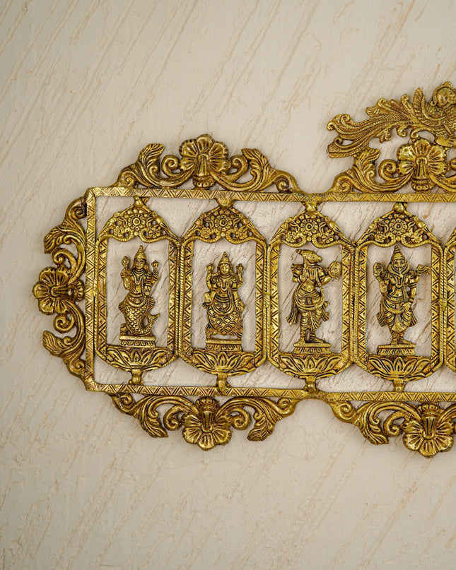 Brass Dasavatharam Wall Hanging - 36 inch - WL5462