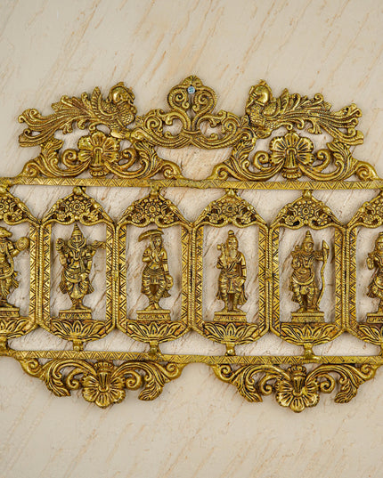 Brass Dasavatharam Wall Hanging - 36 inch - WL5462