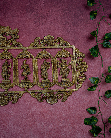 Brass Dasavatharam Wall Hanging - 36 inch - WL5462