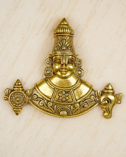 Brass Tirupathi Balaji Wall Hanging - 9 inch - WL5465