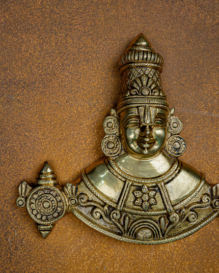 Brass Tirupathi Balaji Wall Hanging - 9 inch - WL5465