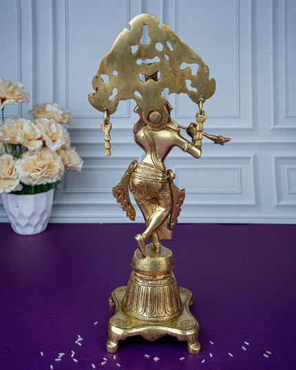 Brass Krishna Idol - 14 inch - WL5471