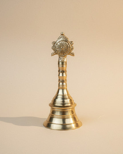 Brass Bell with Chakra - 6 inch - WL5481