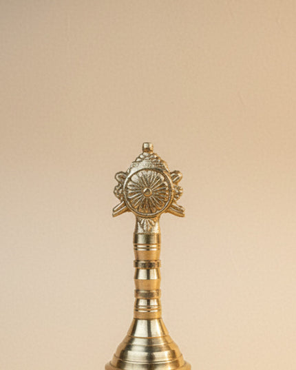 Brass Bell with Chakra - 6 inch - WL5481