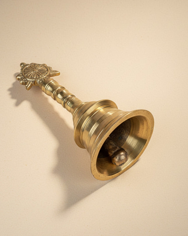 Brass Bell with Chakra - 6 inch - WL5481