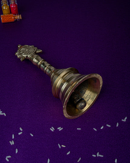 Brass Bell with Chakra - 6 inch - WL5481