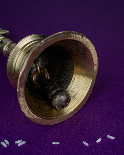 Brass Bell with Chakra - 6 inch - WL5481