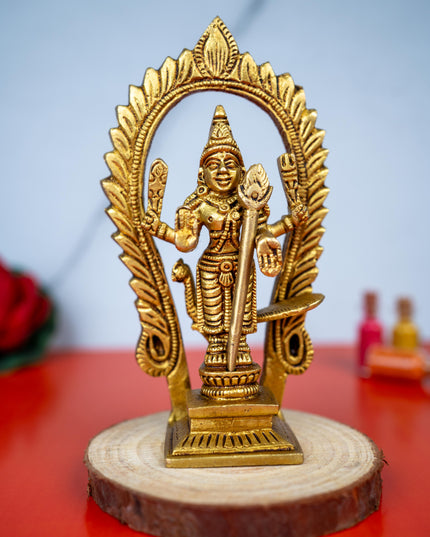 Brass Murugan Idol - 5 inch - WL5482