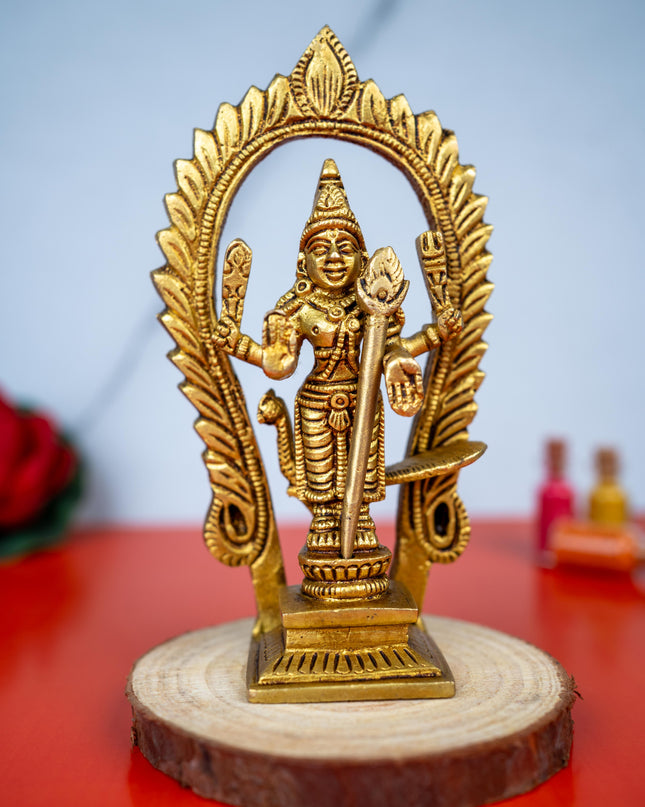 Brass Murugan Idol - 5 inch - WL5482