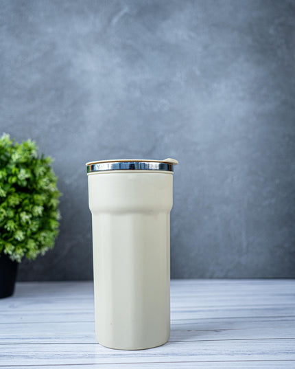 Insulated Mug with Lid - 6 inch - Beige - WL5492-1