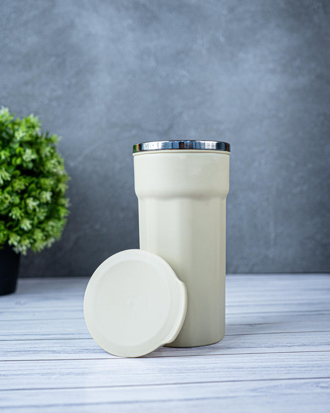 Insulated Mug with Lid - 6 inch - Beige - WL5492-1