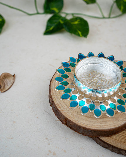 Designer T-Light Holder - Blue - WL5497-2