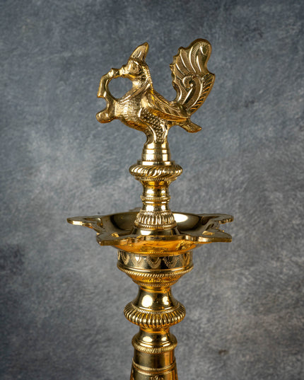 Brass Annapakshi Kuthu Vilakku - 21 inch - WL5506