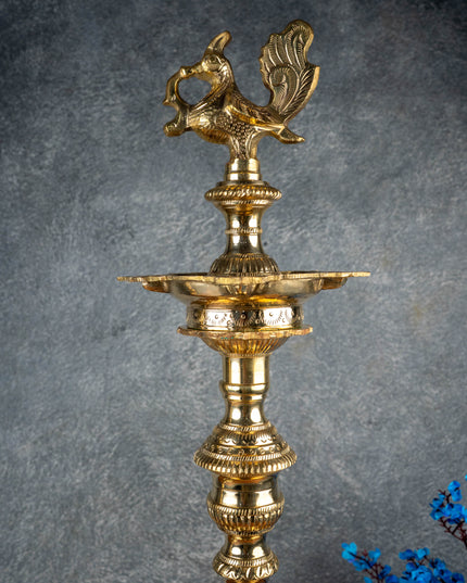 Brass Annapakshi Kuthu Vilakku - 28 inch - WL5508