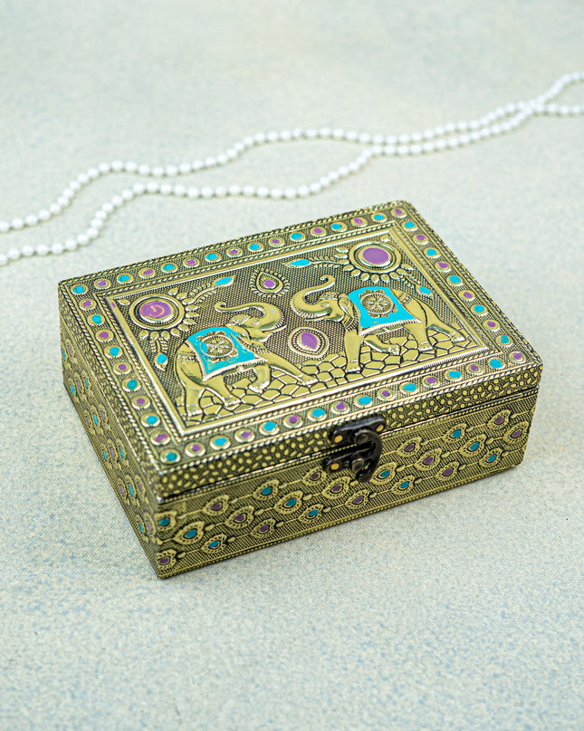 Jewel Box with Elephant Design - 7x5 inch - WL5510