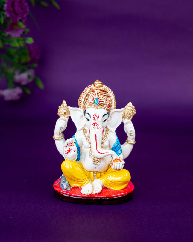 Polystone Ganesha Idol - 4 inch - WL5518