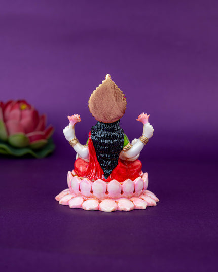 Polystone Lakshmi Idol on Lotus Base - 4 inch - WL5520