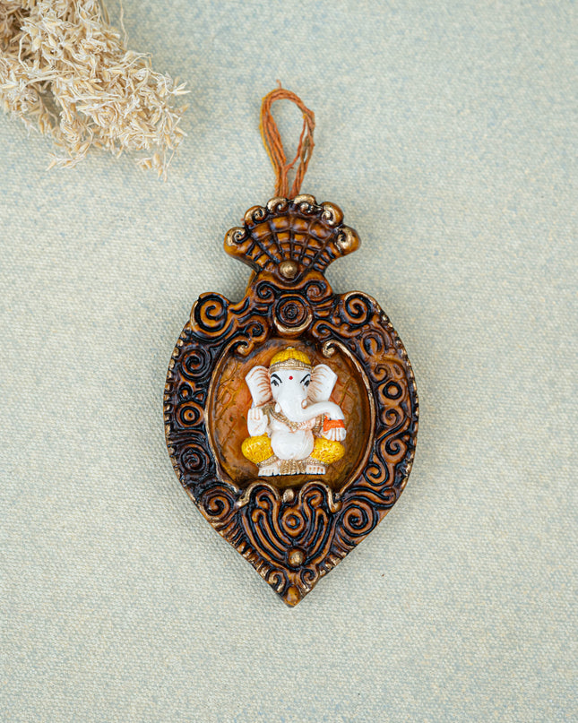 Polystone Ganesha Wall Hanging - 4 inch - WL5522