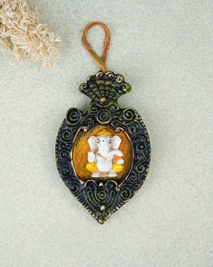 Polystone Ganesha Wall Hanging - 4 inch - WL5522