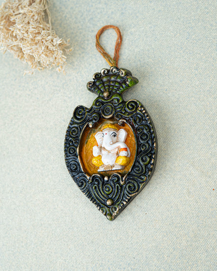 Polystone Ganesha Wall Hanging - 4 inch - WL5522