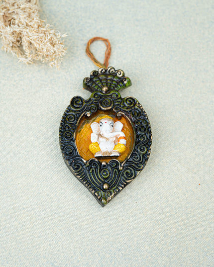 Polystone Ganesha Wall Hanging - 4 inch - WL5522