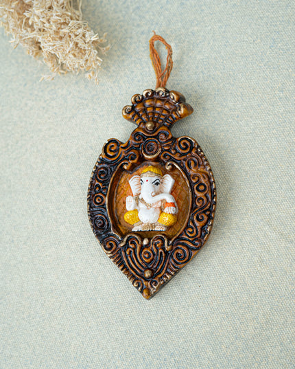 Polystone Ganesha Wall Hanging - 4 inch - WL5522