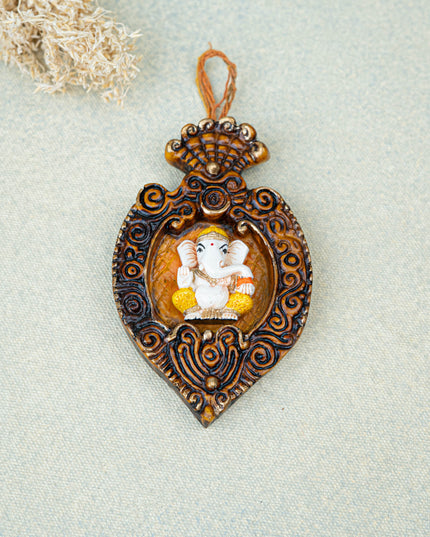 Polystone Ganesha Wall Hanging - 4 inch - WL5522