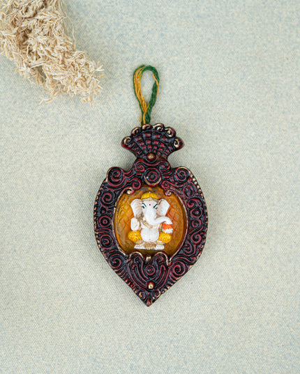 Polystone Ganesha Wall Hanging - 4 inch - WL5522