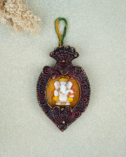 Polystone Ganesha Wall Hanging - 4 inch - WL5522
