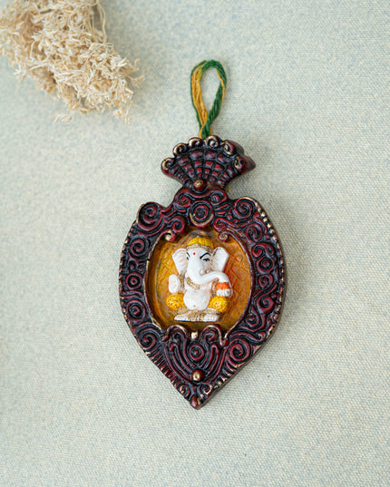 Polystone Ganesha Wall Hanging - 4 inch - WL5522