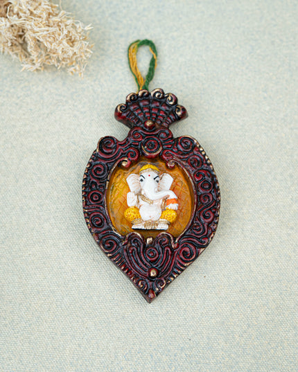 Polystone Ganesha Wall Hanging - 4 inch - WL5522