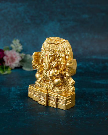 Polystone Panchamukhi Ganesha Idol - 4 inch - WL5530