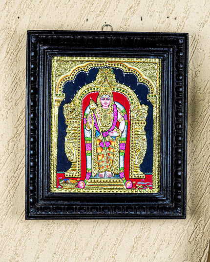 Tanjore Painting - Murugan - Flat (Gold Foil) - 12x10 inch - WL5533