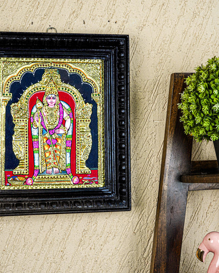 Tanjore Painting - Murugan - Flat (Gold Foil) - 12x10 inch - WL5533