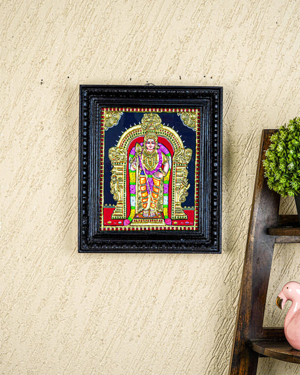 Tanjore Painting - Murugan - Flat (Gold Foil) - 12x10 inch - WL5533
