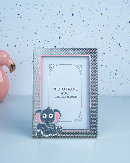 White Metal - Elephant Design Photo Frame - WL5537