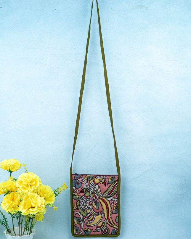 Handpainted Kalamkari Design - Sling Bag - 8 inch - WL5541