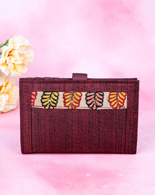 Handpainted Kalamkari Design - Wallet - 4 inch - WL5547