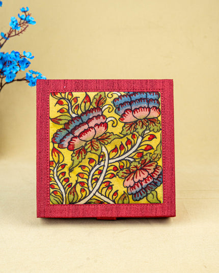 Handpainted Kalamkari Design - Jewellery Box - WL5548
