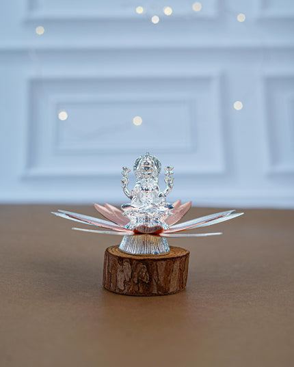 White Metal Lord Lakshmi on Designer Base - WL5554-2