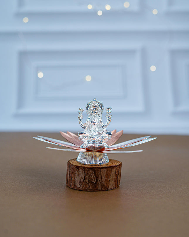 White Metal Lord Lakshmi on Designer Base - WL5554-2