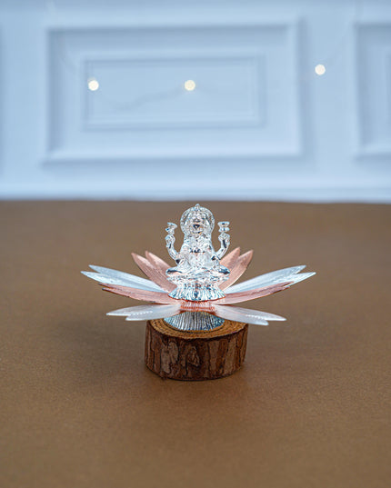 White Metal Lord Lakshmi on Designer Base - WL5554-2